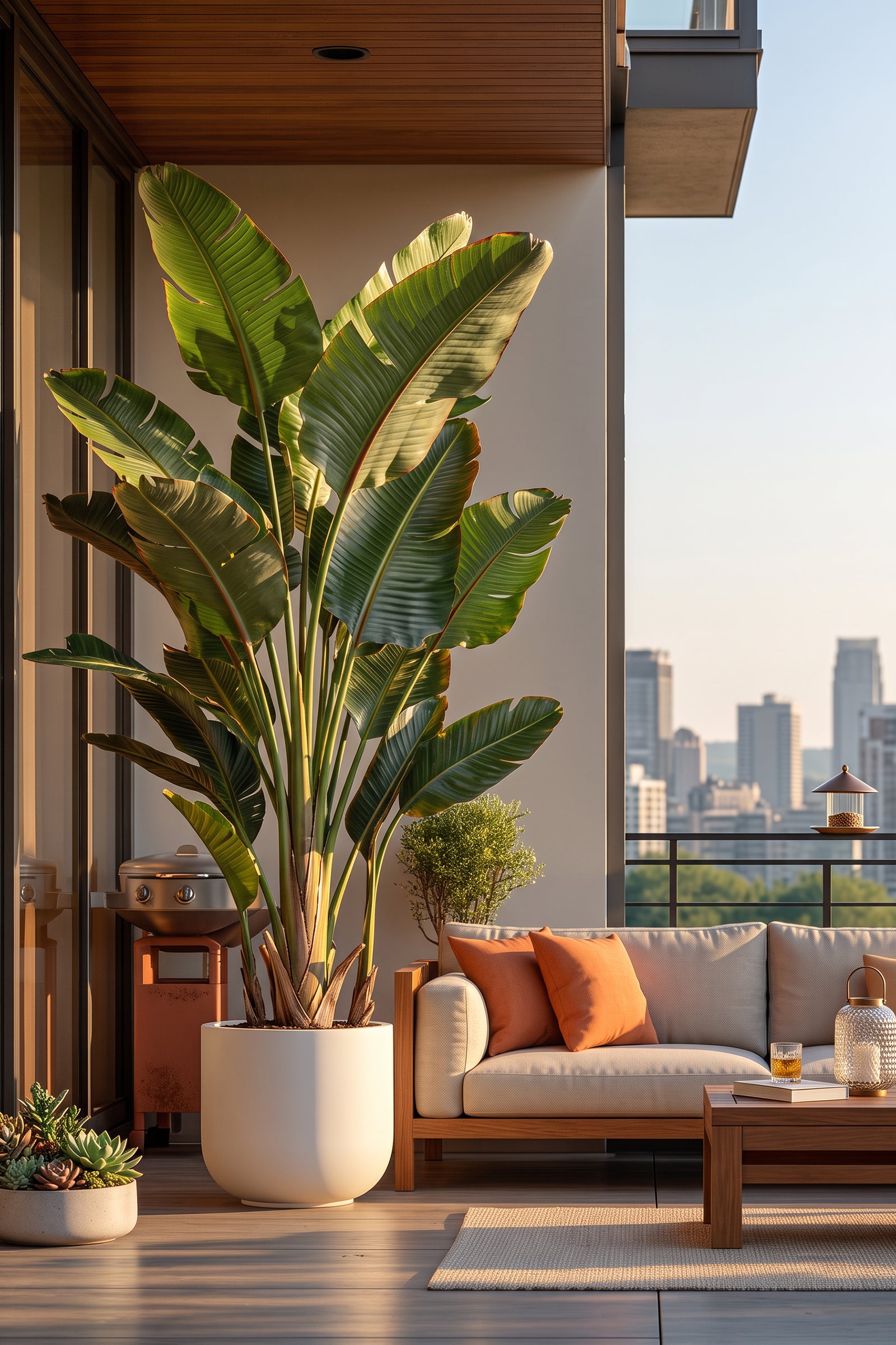 Birds of Paradise N: 3D-Printed Artificial Birds of Paradise with White Planter
