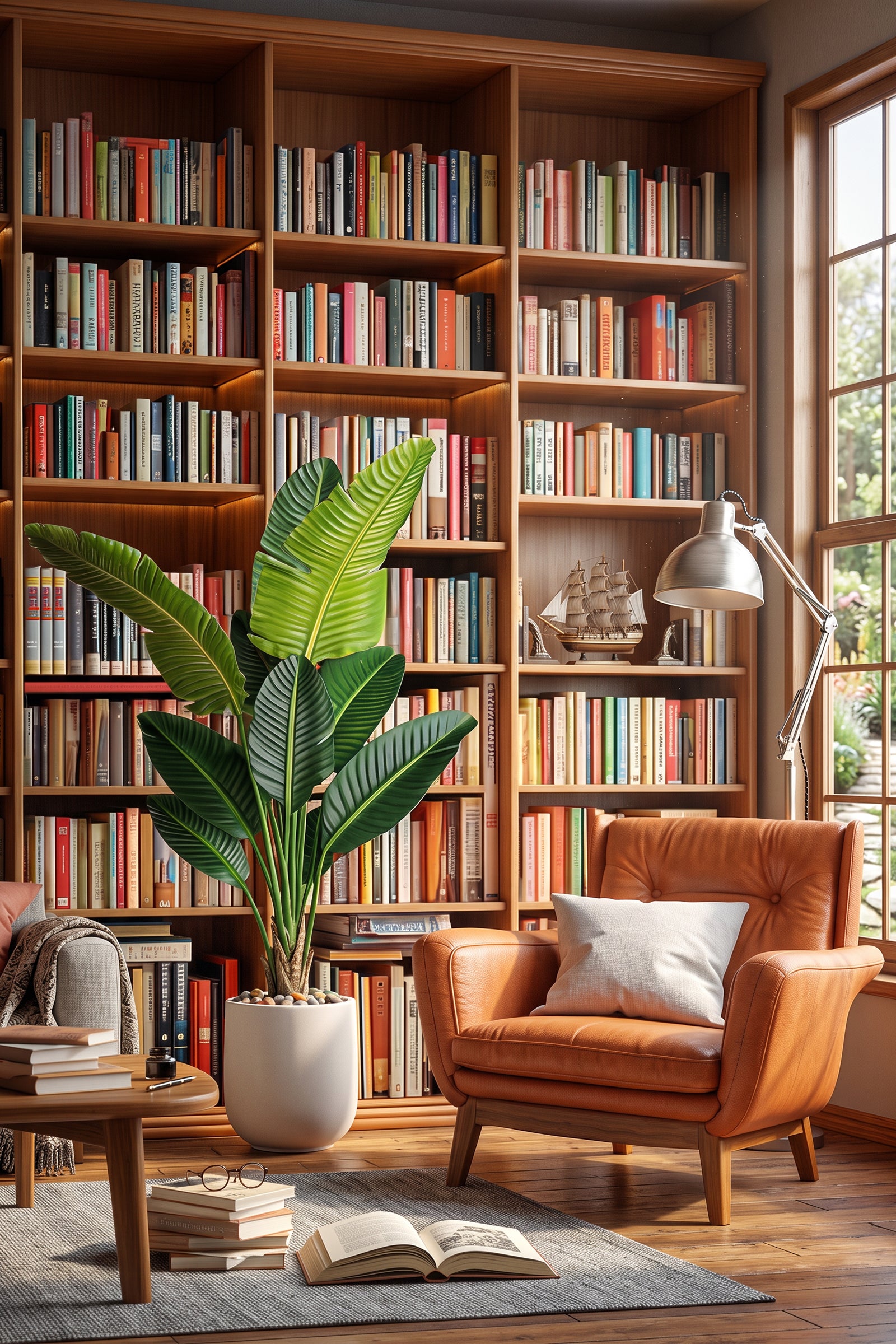 Birds of Paradise N: 3D-Printed Artificial Birds of Paradise with White Planter
