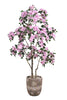 Bougainvillea D: Large Artificial Bougainvillea Tree with Light Pink Flowers and Planter