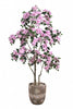 Bougainvillea D: Grote kunstmatige bougainvilleaboom met lichtroze bloemen en plantenbak