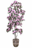 Bougainvillea D: Large Artificial Bougainvillea Tree with Light Pink Flowers and Planter