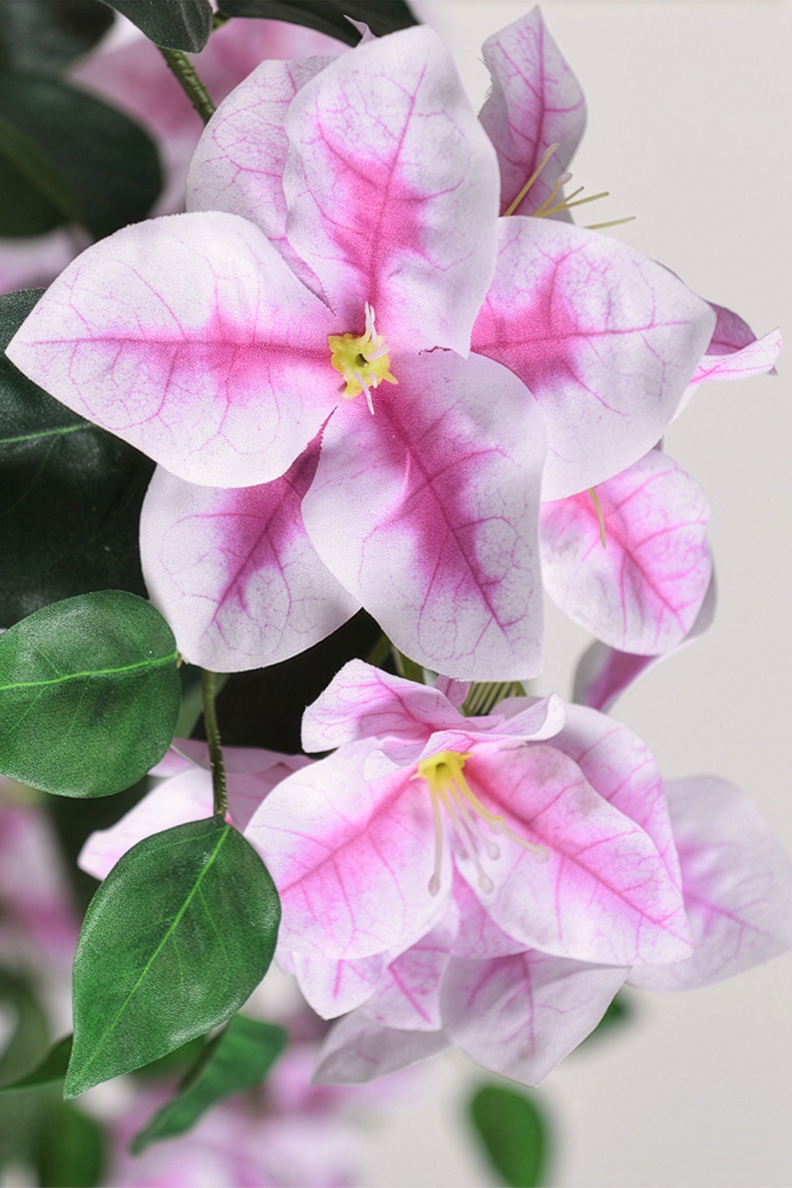Bougainvillea D: Large Artificial Bougainvillea Tree with Light Pink Flowers and Planter