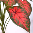 Artificial Red Taro Plant in Pot