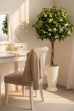 Artificial Camellia Tree with White Flowers and Realistic Trunk