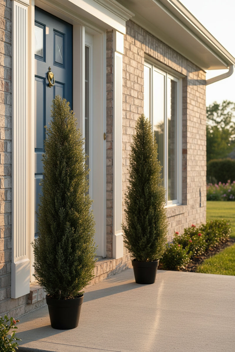 Artificial Cedar Topiary Tree for Indoor & Outdoor Use