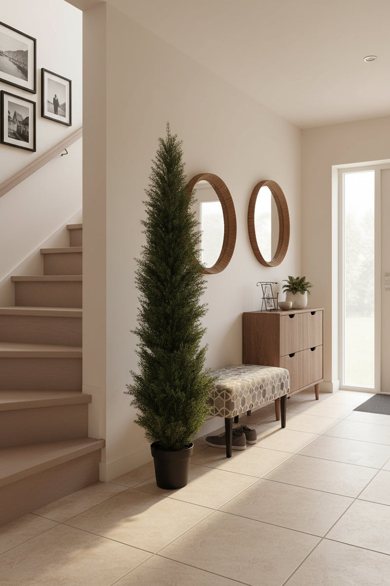Artificial Cedar Topiary Tree for Indoor & Outdoor Use