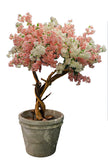 Cherry Blossom B: Large Artificial Cherry Blossom Tree with Blush Pink & Cream Flowers and Planter