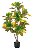 Artificial Croton Tree with Colorful Variegated Leaves