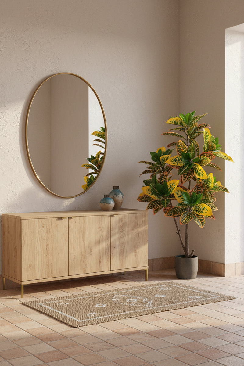 Artificial Croton Tree with Colorful Variegated Leaves