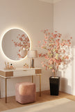 Enkianthus P: with Pink Leaves and Tall Black Planter