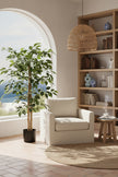 Ficus A: Artificial Ficus Tree with Realistic Trunk and Silk Leaves