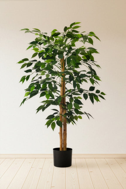 Ficus A : Ficus artificiel avec tronc réaliste et feuilles en soie