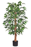 Ficus B: Artificial Ficus Tree with Cascading Vines and Silk Leaves