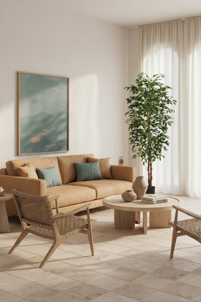 Ficus B: Artificial Ficus Tree with Cascading Vines and Silk Leaves