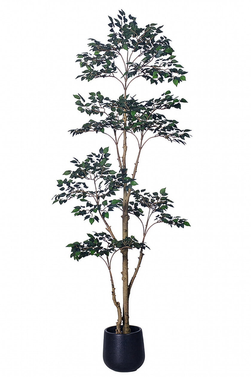 Ficus C: Artificial Ficus Tree with Mini Silk Leaves and Fine Branching