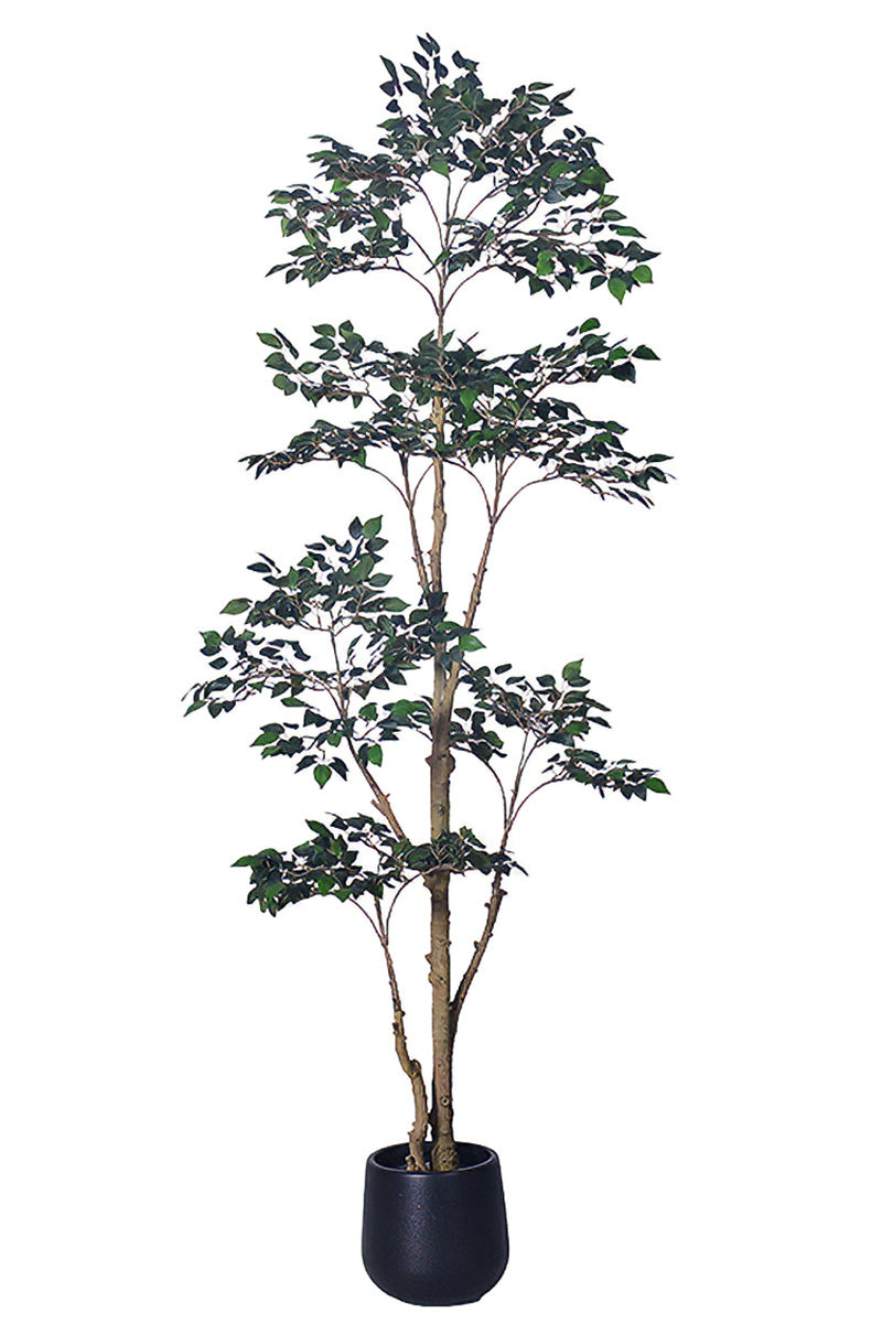 Ficus C: Artificial Ficus Tree with Mini Silk Leaves and Fine Branching