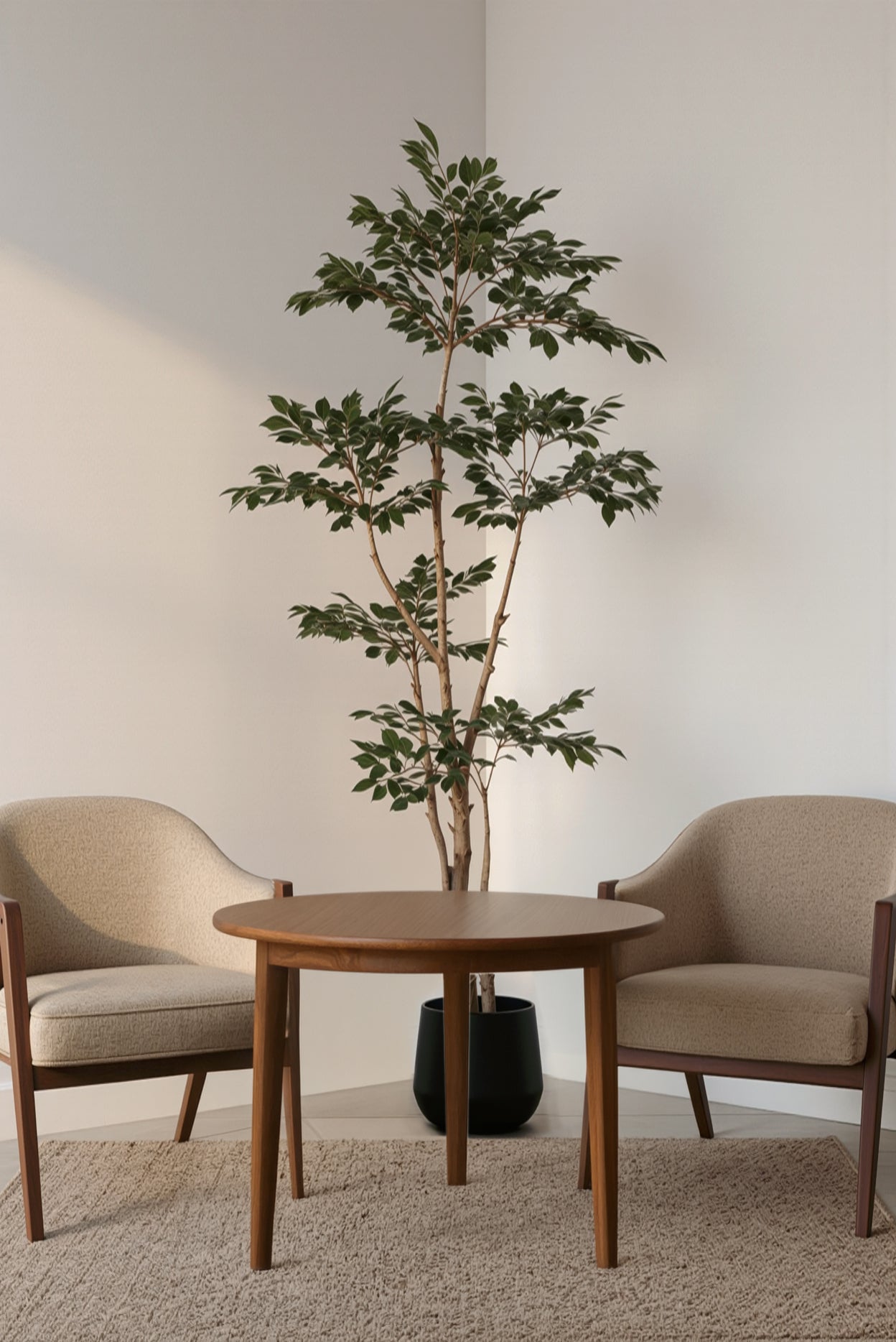 Ficus C: Artificial Ficus Tree with Mini Silk Leaves and Fine Branching