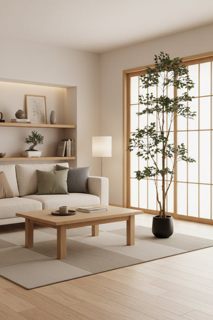 Ficus C: Artificial Ficus Tree with Mini Silk Leaves and Fine Branching