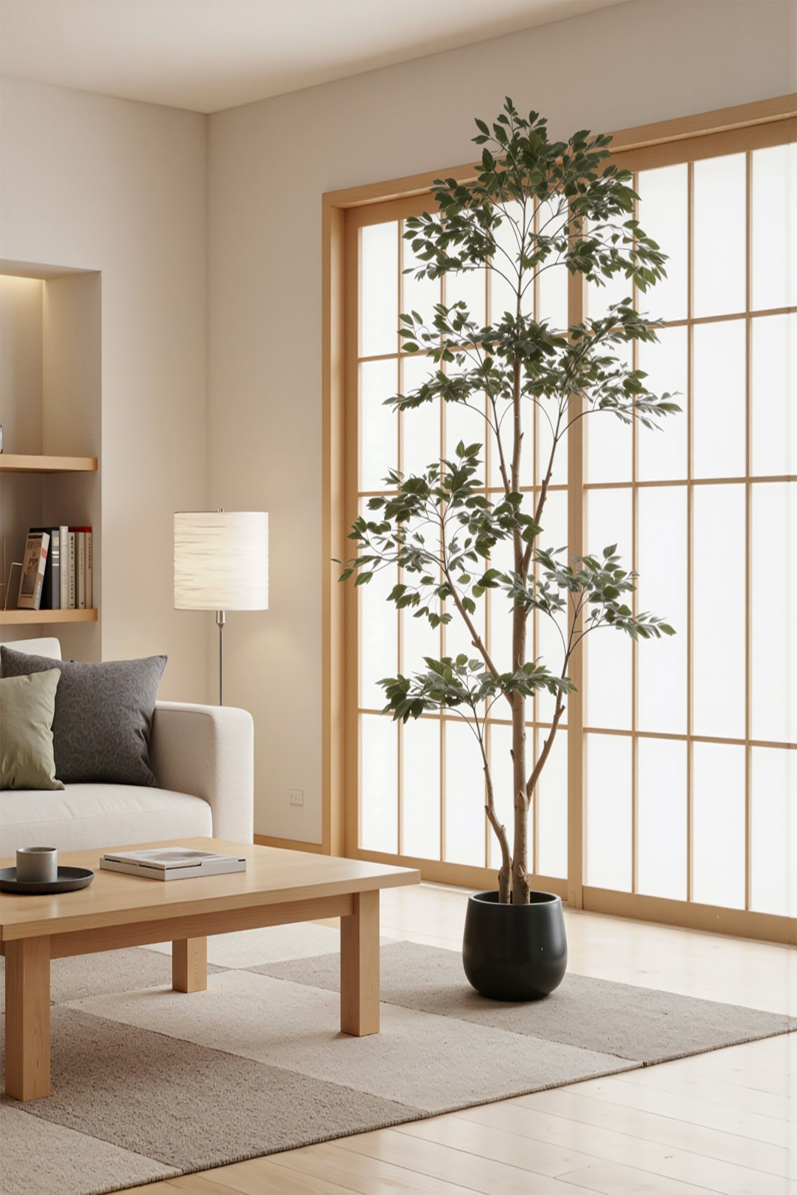 Ficus C: Artificial Ficus Tree with Mini Silk Leaves and Fine Branching