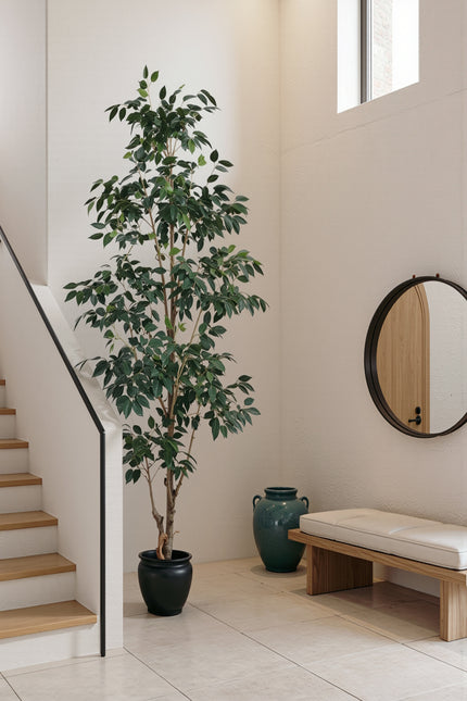 Ficus E: Artificial Ficus Tree with Multiple Branches and Dense Foliage