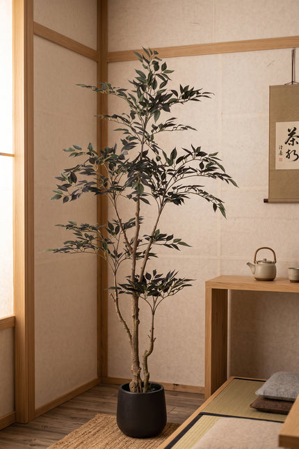 Ficus S: Artificial Ficus Tree with Fine, Small‑Leaf Foliage