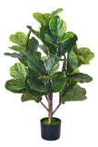 Fiddle E: Artificial Fiddle Leaf Fig Tree with Large Textured Leaves
