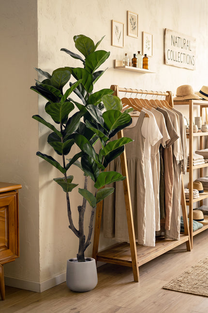 Fiddle L: Artificial Fiddle Leaf Fig Tree with Strong Upright Trunks