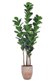 Fiddle M : Figuier artificiel Fiddle Leaf à trois troncs et pot