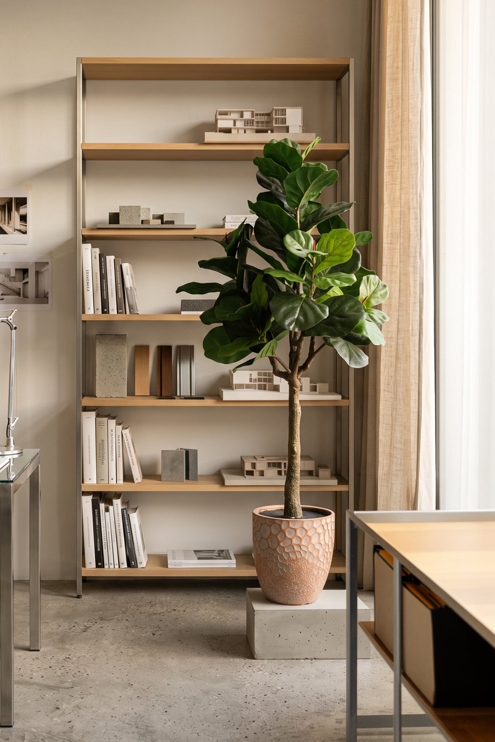 Fiddle N: Artificial Fiddle Leaf Fig Tree with a Mature Single Trunk