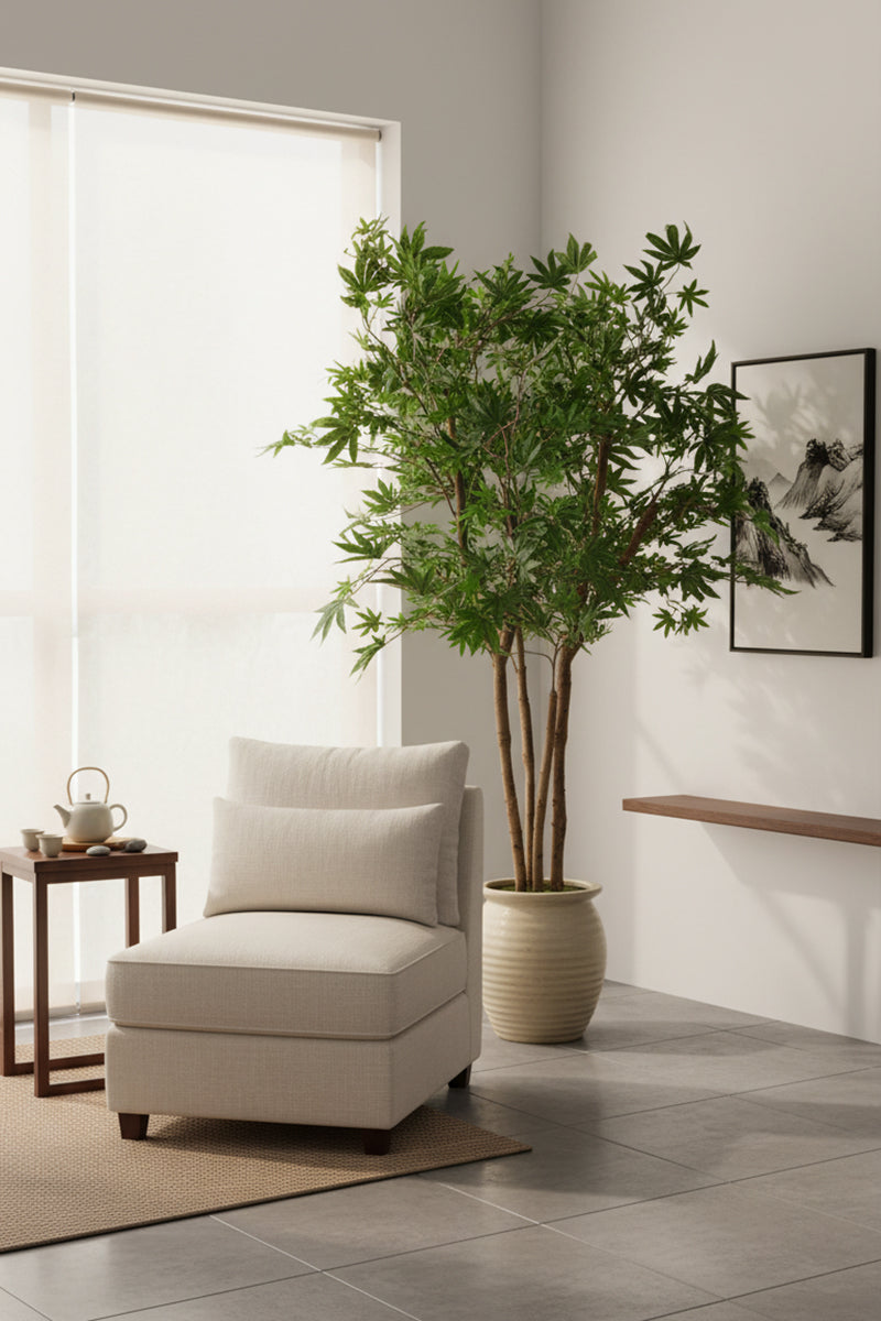 Maple B: Artificial Japanese Green Maple Tree with Multi Trunks