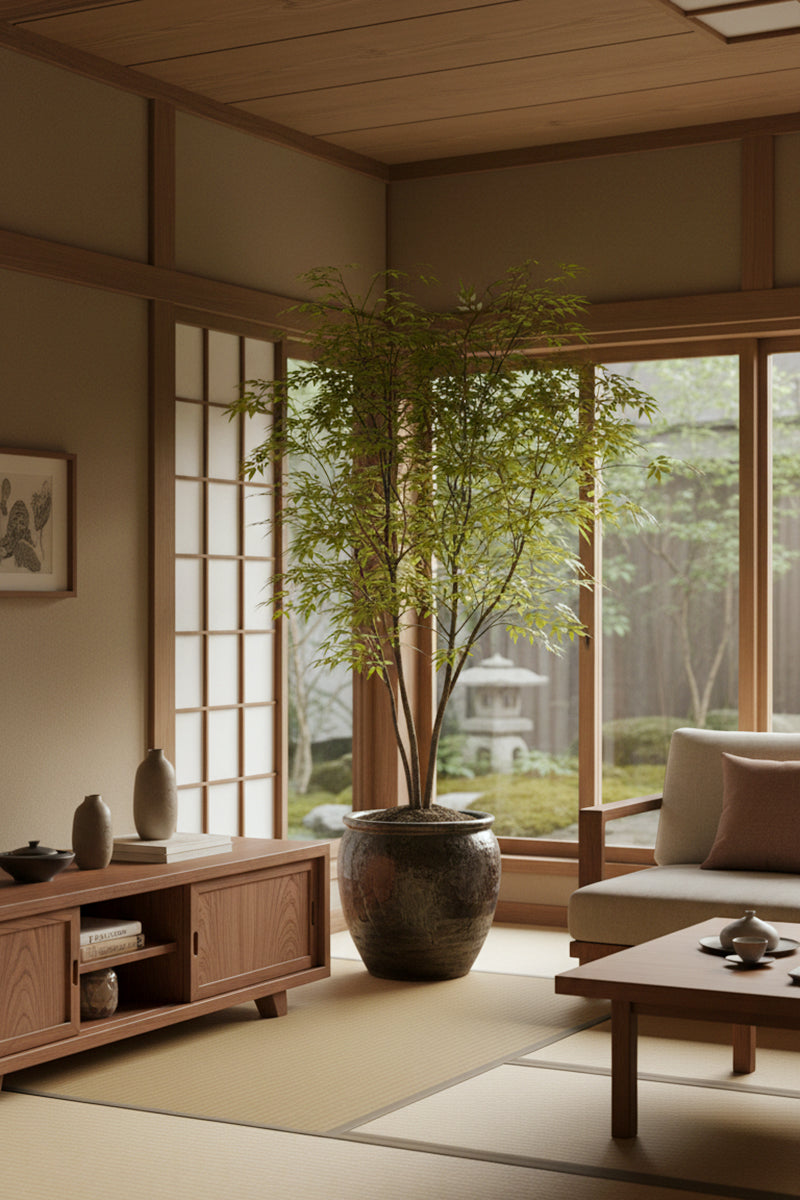 Maple B: Artificial Japanese Green Maple Tree with Multi Trunks