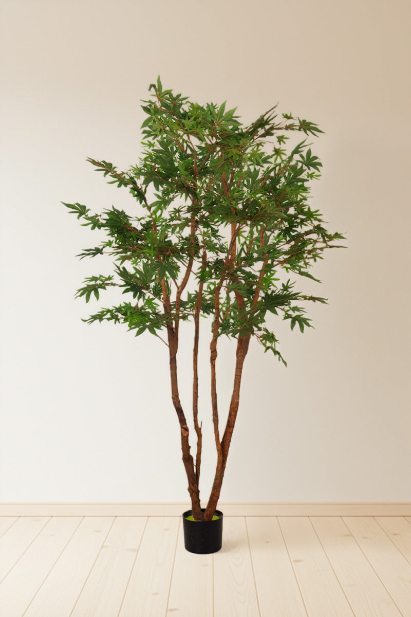 Maple B: Artificial Japanese Green Maple Tree with Multi Trunks