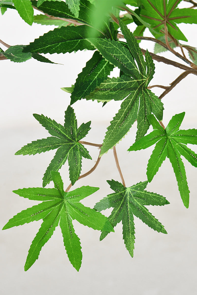 Maple G: Artificial Japanese Green Maple Tree with Thick Trunks