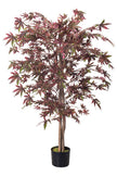 Maple P: Artificial Japanese Green & Purple Maple Tree with Thick Trunks