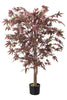 Maple P: Artificial Japanese Green & Purple Maple Tree with Thick Trunks