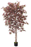 Maple P: Artificial Japanese Green & Purple Maple Tree with Thick Trunks