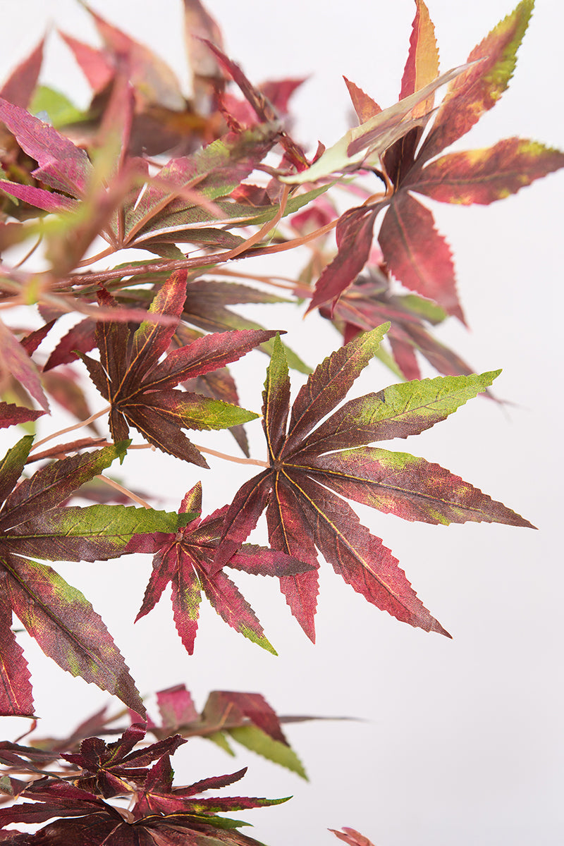 Maple P: Artificial Japanese Green & Purple Maple Tree with Thick Trunks