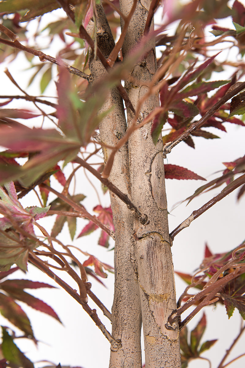 Maple P: Artificial Japanese Green & Purple Maple Tree with Thick Trunks