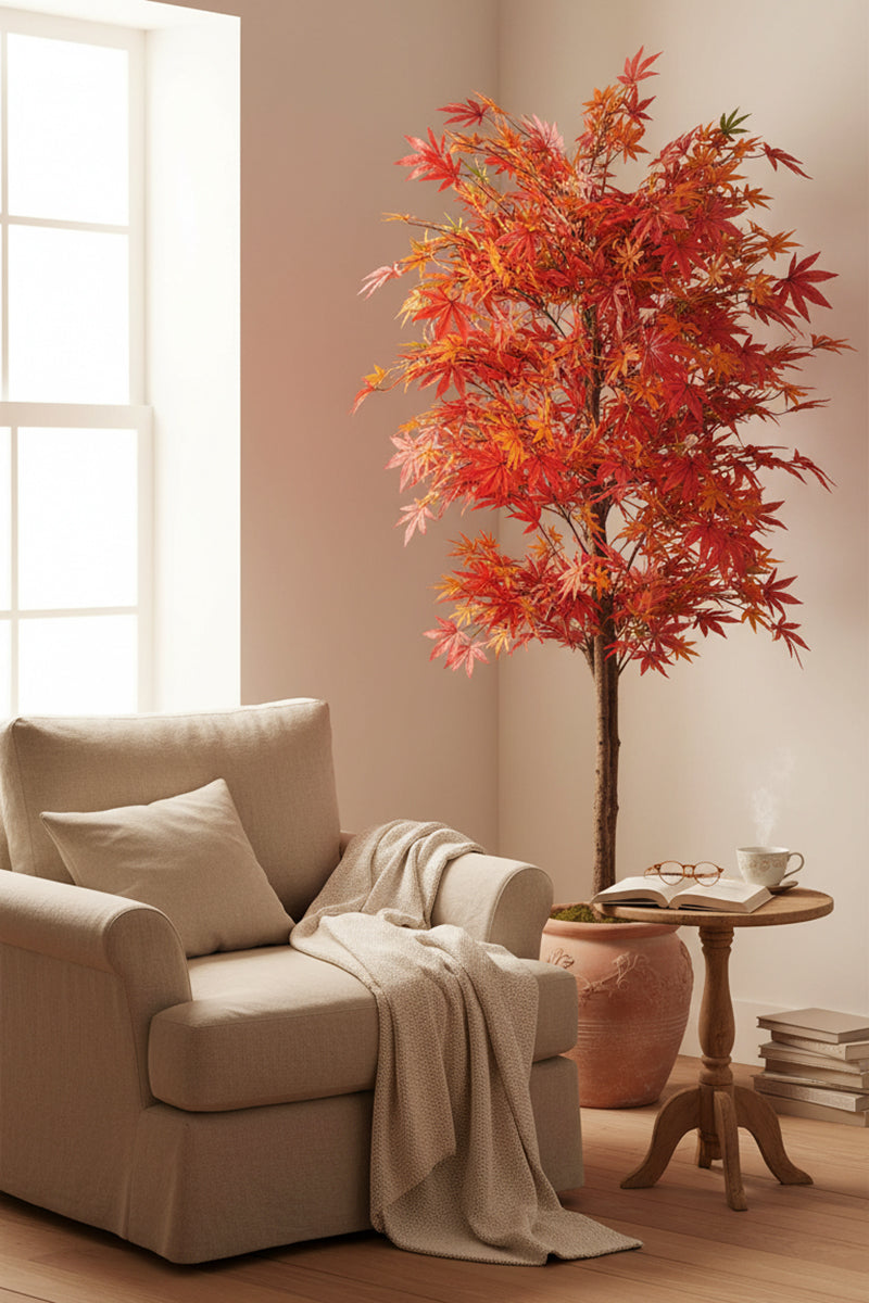 Maple R: Artificial Japanese Red Maple Tree with Thick Trunks