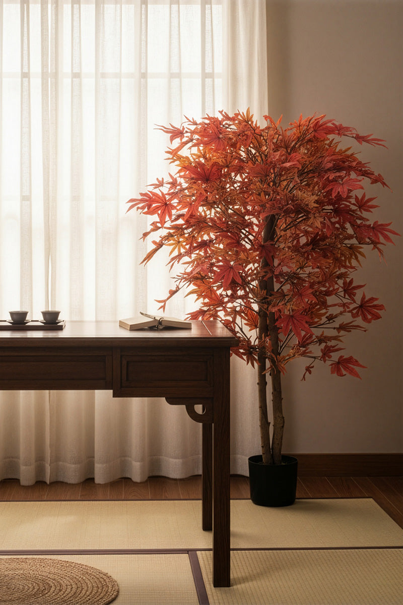 Maple R: Artificial Japanese Red Maple Tree with Thick Trunks