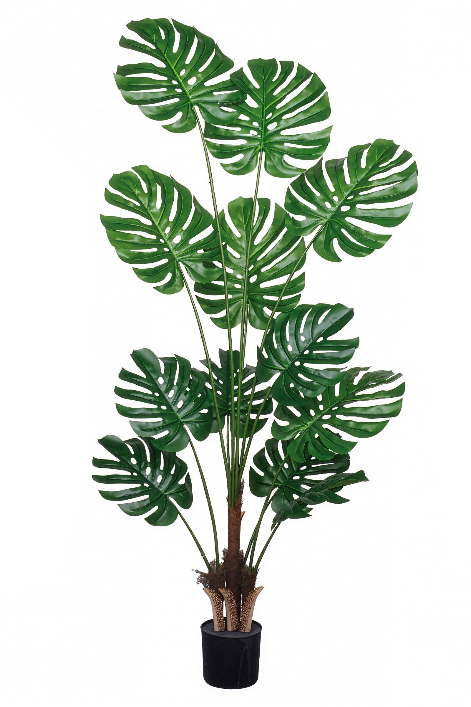 Monstera A: Artificial Monstera Deliciosa Plant with Palm‑Fiber Bases