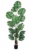 Monstera A: Artificial Monstera Deliciosa Plant with Palm‑Fiber Bases