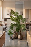 Monstera A: Artificial Monstera Deliciosa Plant with Palm‑Fiber Bases