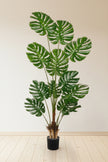 Monstera A: Artificial Monstera Deliciosa Plant with Palm‑Fiber Bases