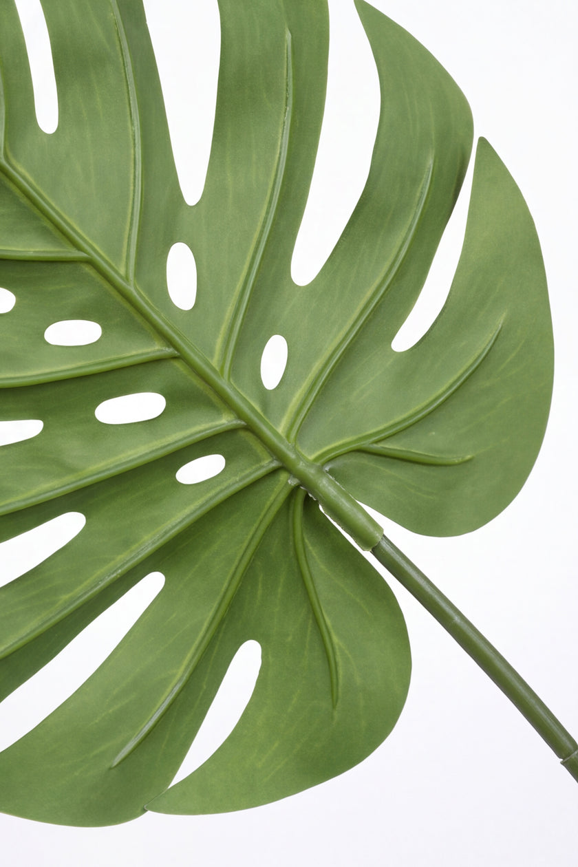 Monstera A: Artificial Monstera Deliciosa Plant with Palm‑Fiber Bases
