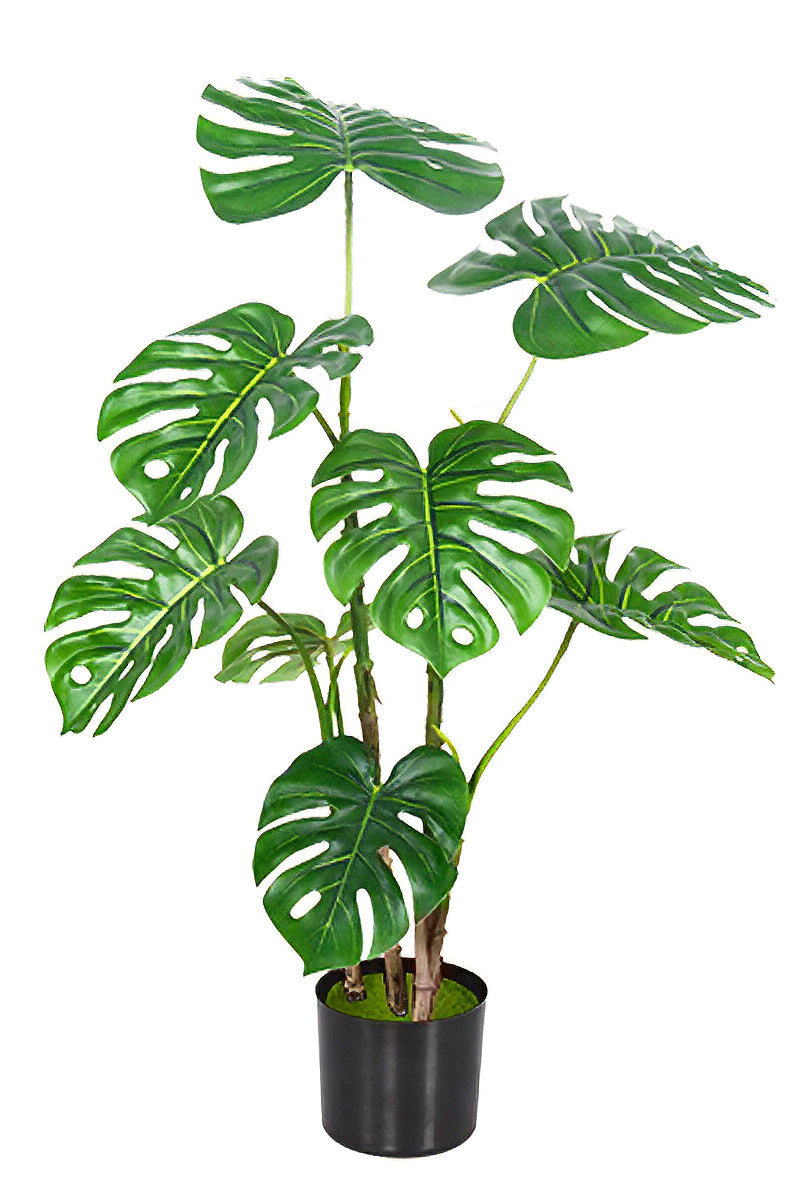 Monstera C: Artificial Monstera Plant with Realistic Stem