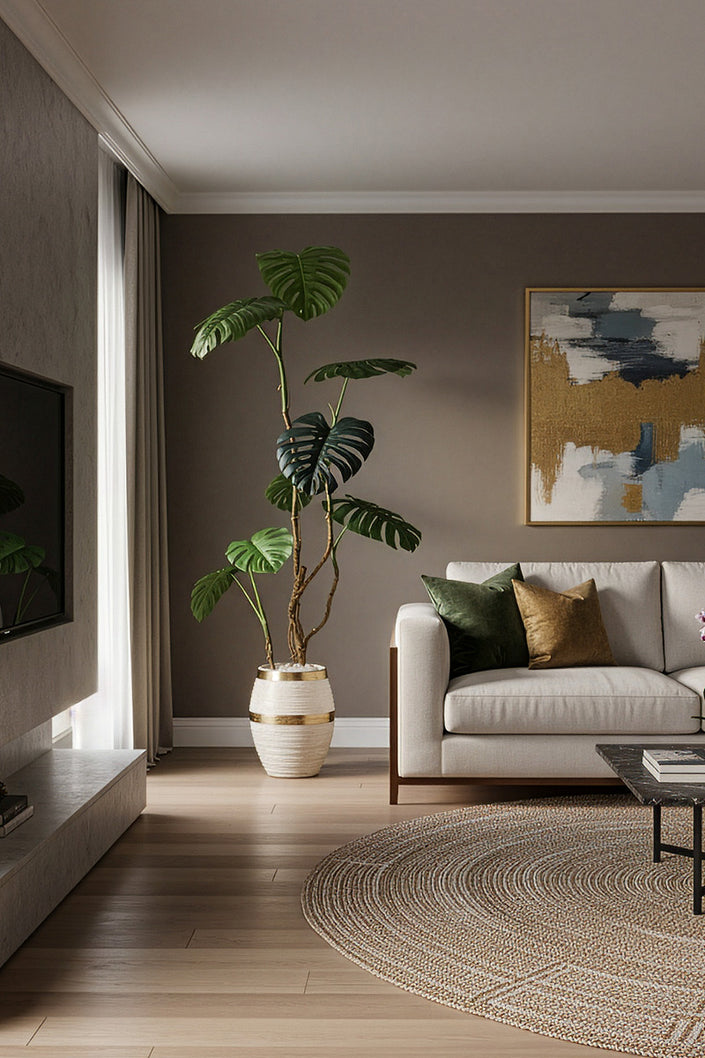Monstera C : Faux Monstera avec tige réaliste