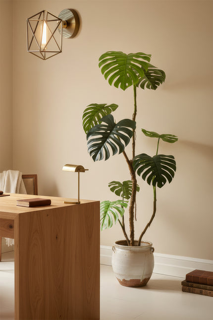 Monstera C: Artificial Monstera Plant with Realistic Stem