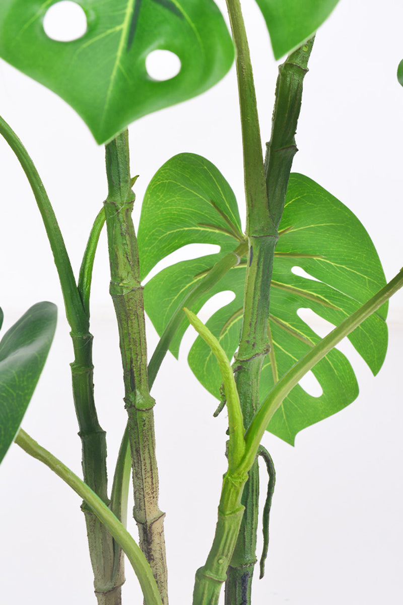 Monstera C: Artificial Monstera Plant with Realistic Stem