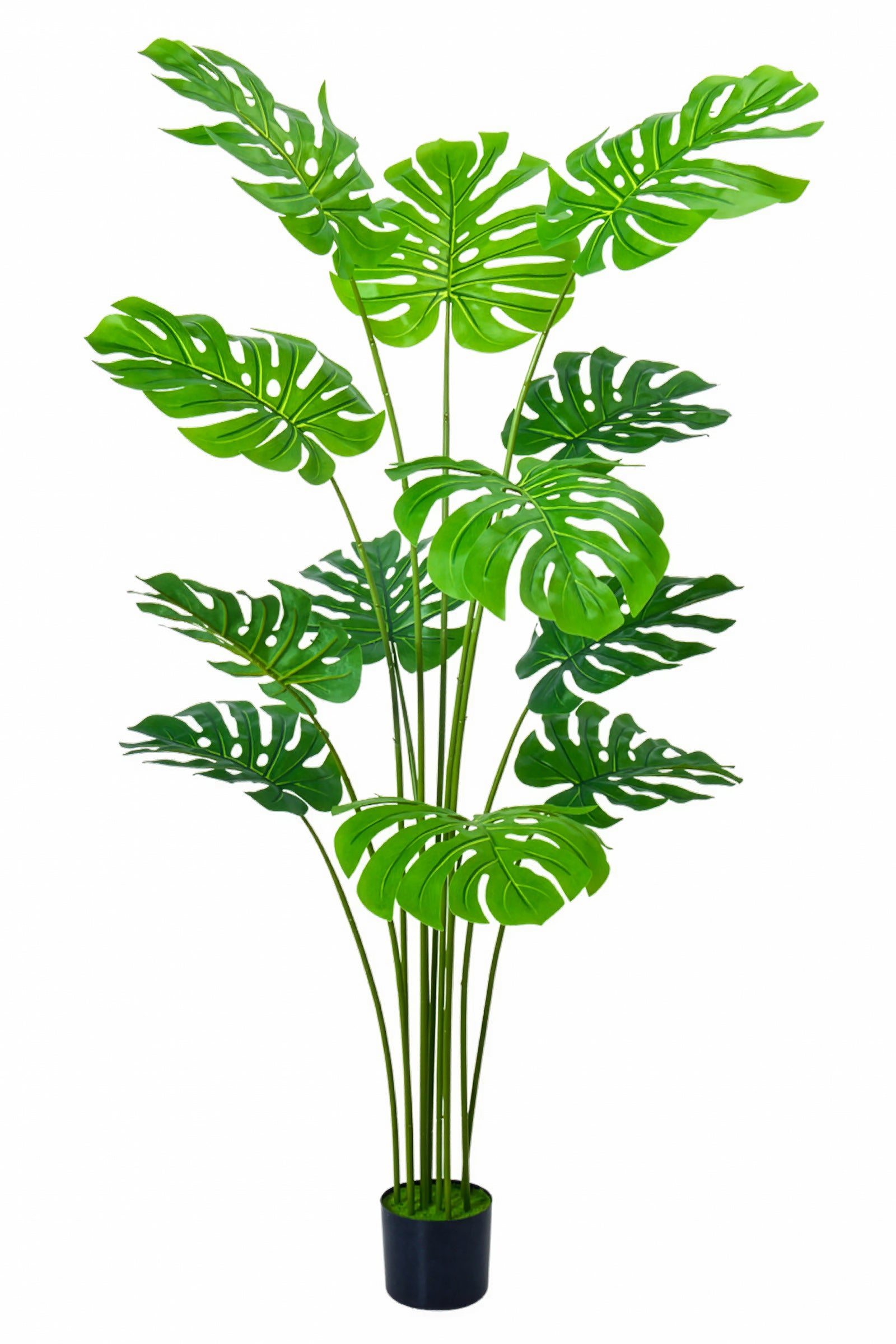 Monstera H: Artificial Monstera Deliciosa Plant with Real-Touch Leaves